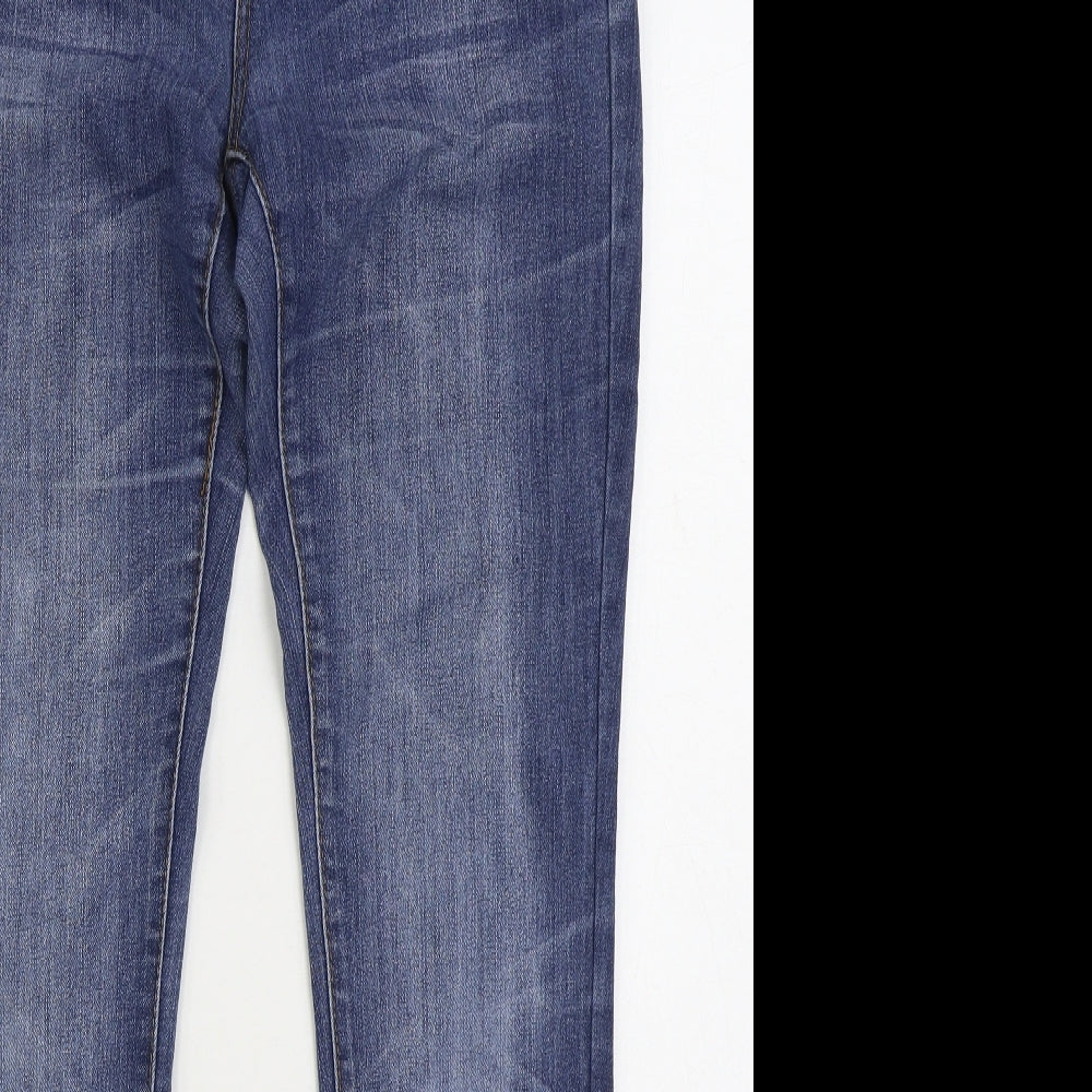 Denim & Co Womens Blue Cotton Skinny Jeans Size 10 L30 in Regular Zip