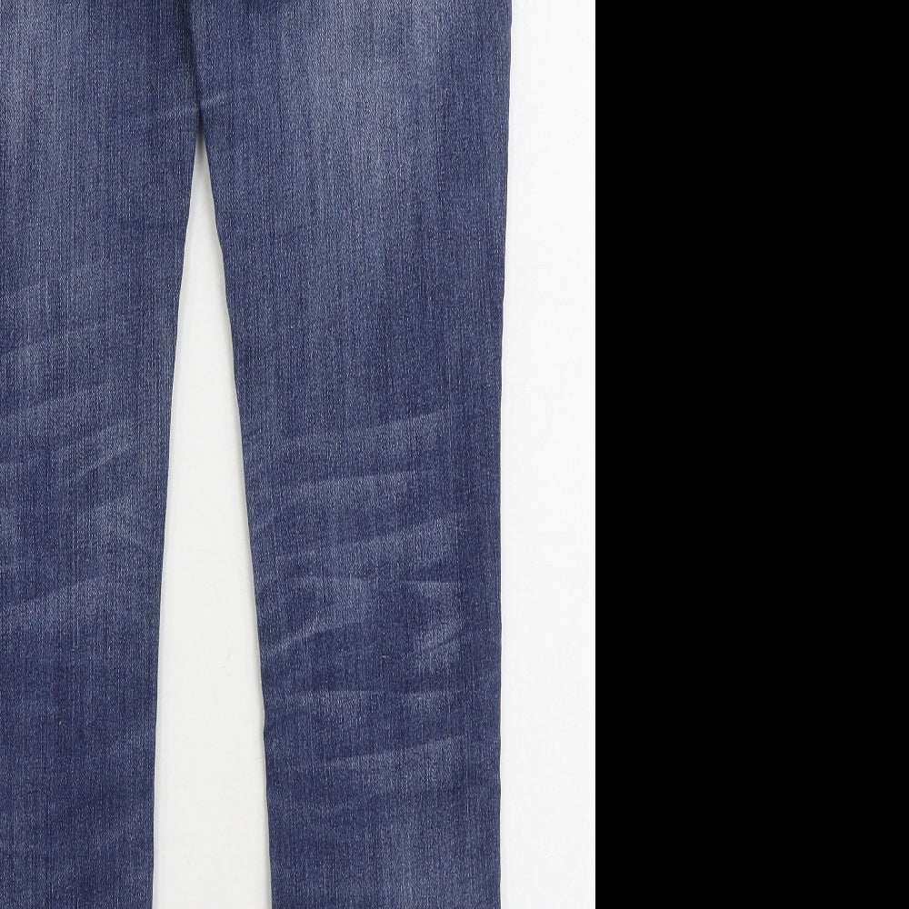 Denim & Co Womens Blue Cotton Skinny Jeans Size 10 L30 in Regular Zip