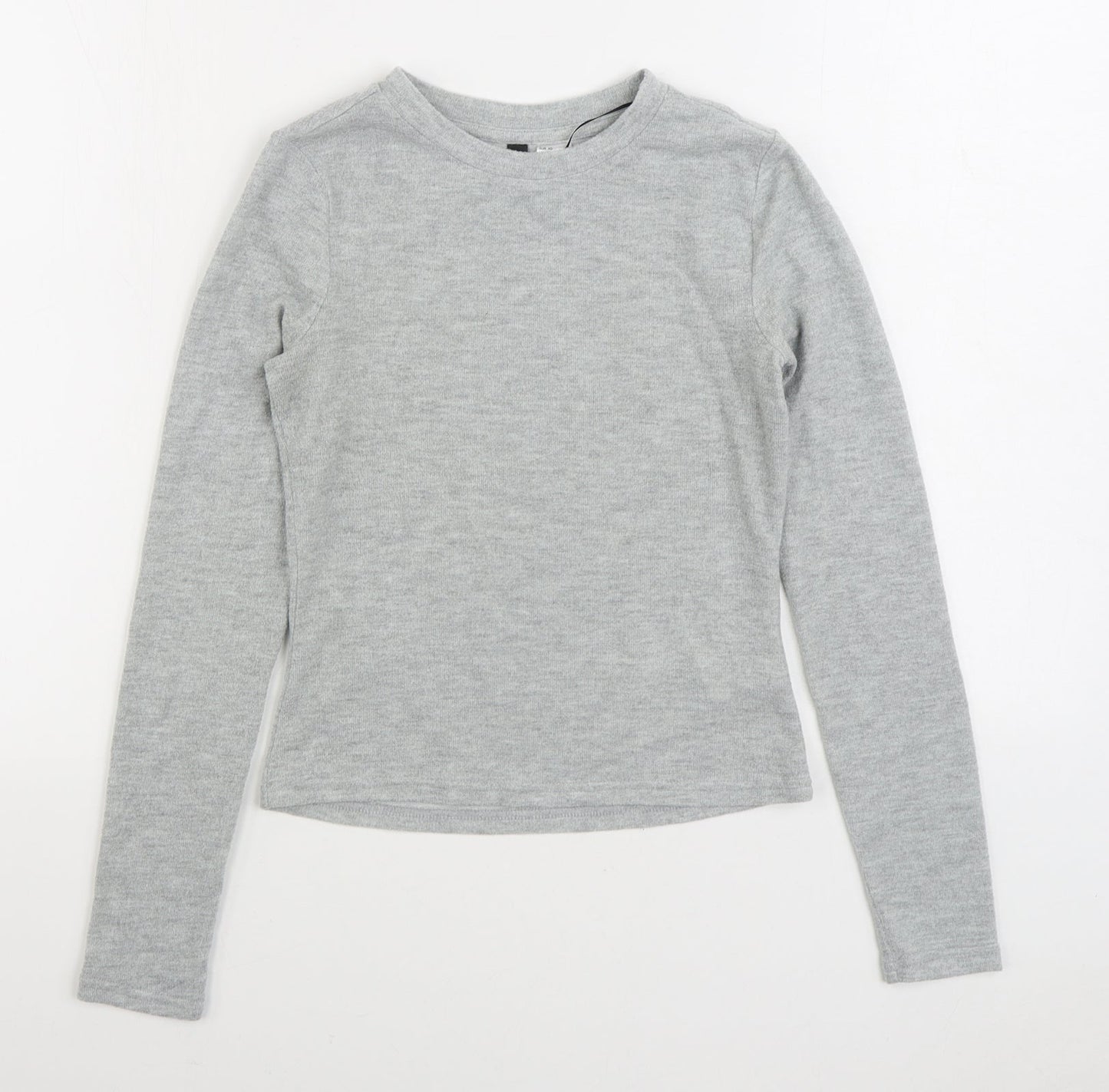 H&M Womens Grey Polyester Pullover Sweatshirt Size XS Pullover