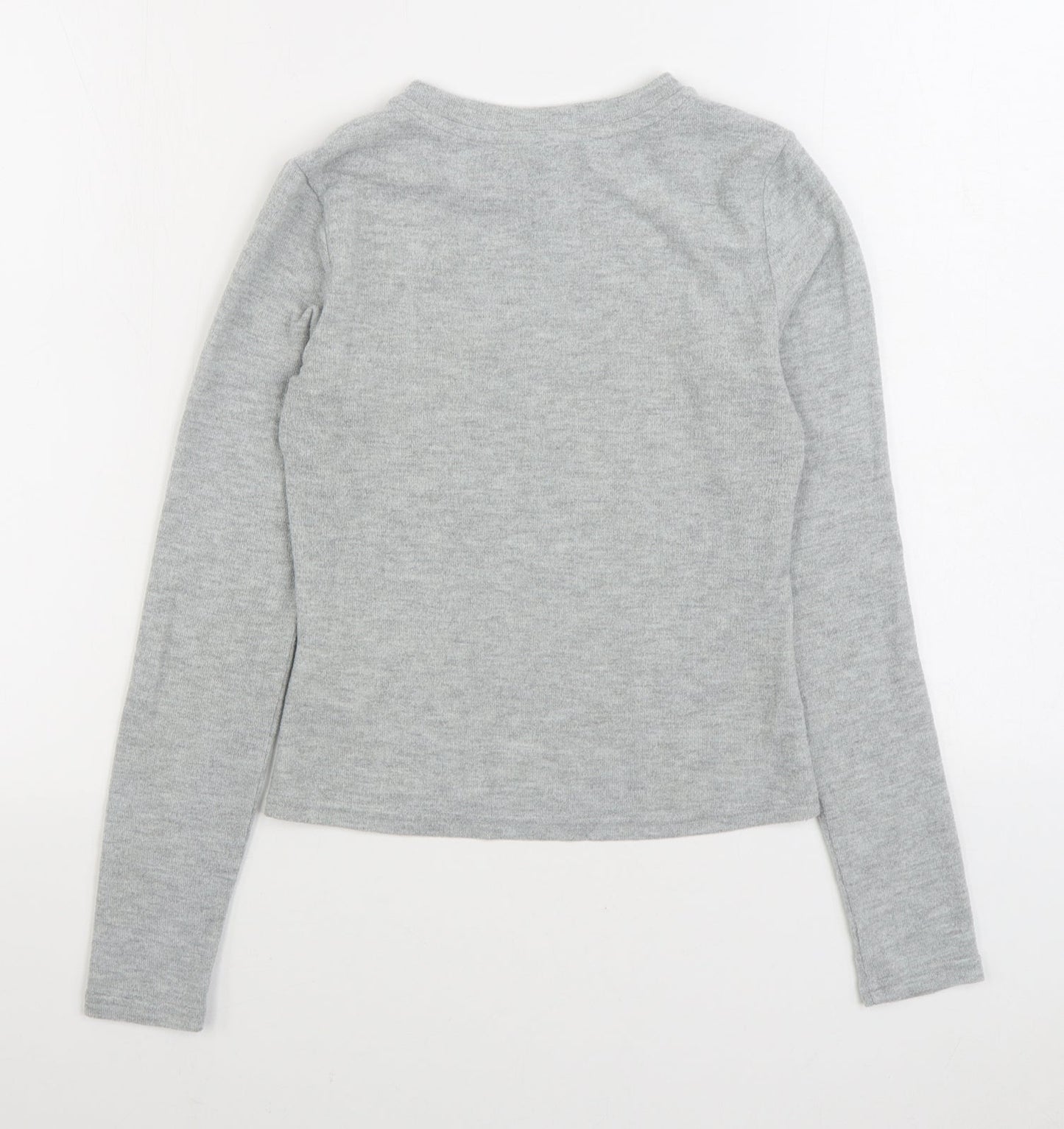 H&M Womens Grey Polyester Pullover Sweatshirt Size XS Pullover