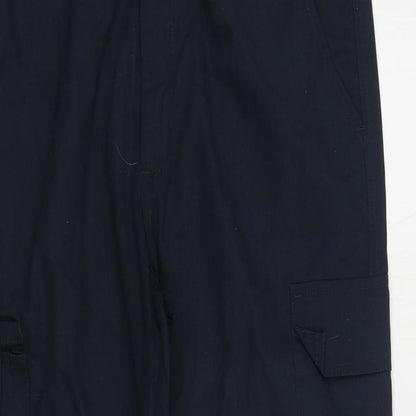 Mens UK Size 34 in BWM Regular Fit Cargo Blue Trousers