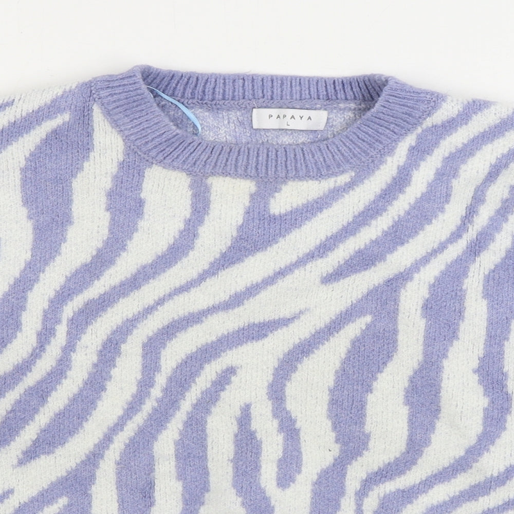 Womens UK Size L Matalan Purple Pullover Jumper