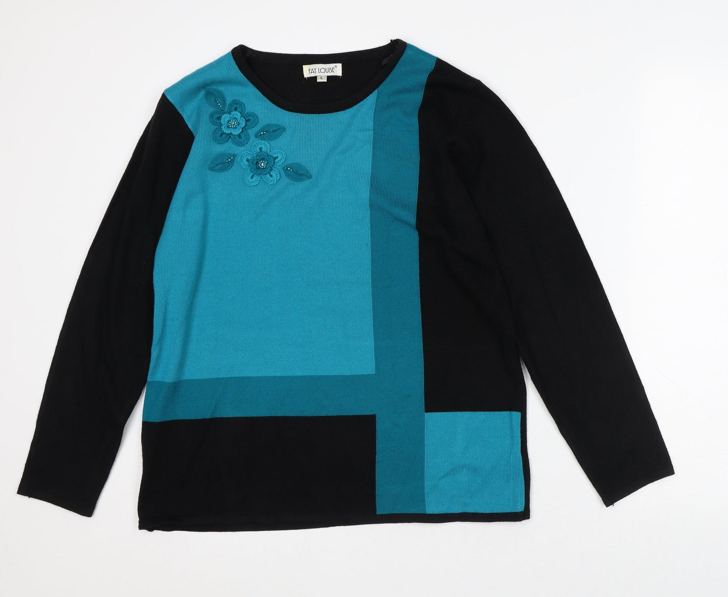 Womens UK Size L Fay Louise Black Pullover Jumper