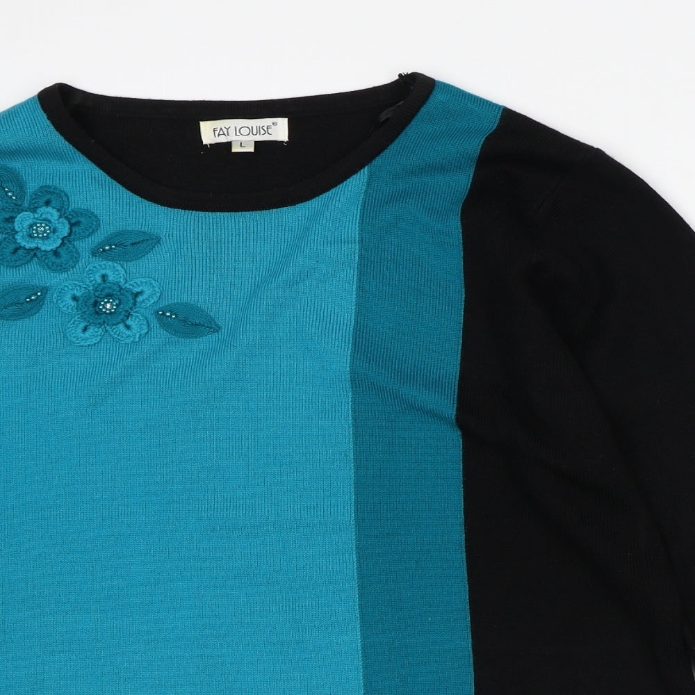Womens UK Size L Fay Louise Black Pullover Jumper