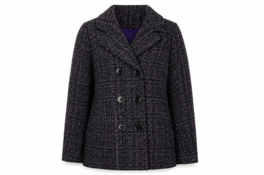 Womens UK Size 14 Classics Purple Overcoat