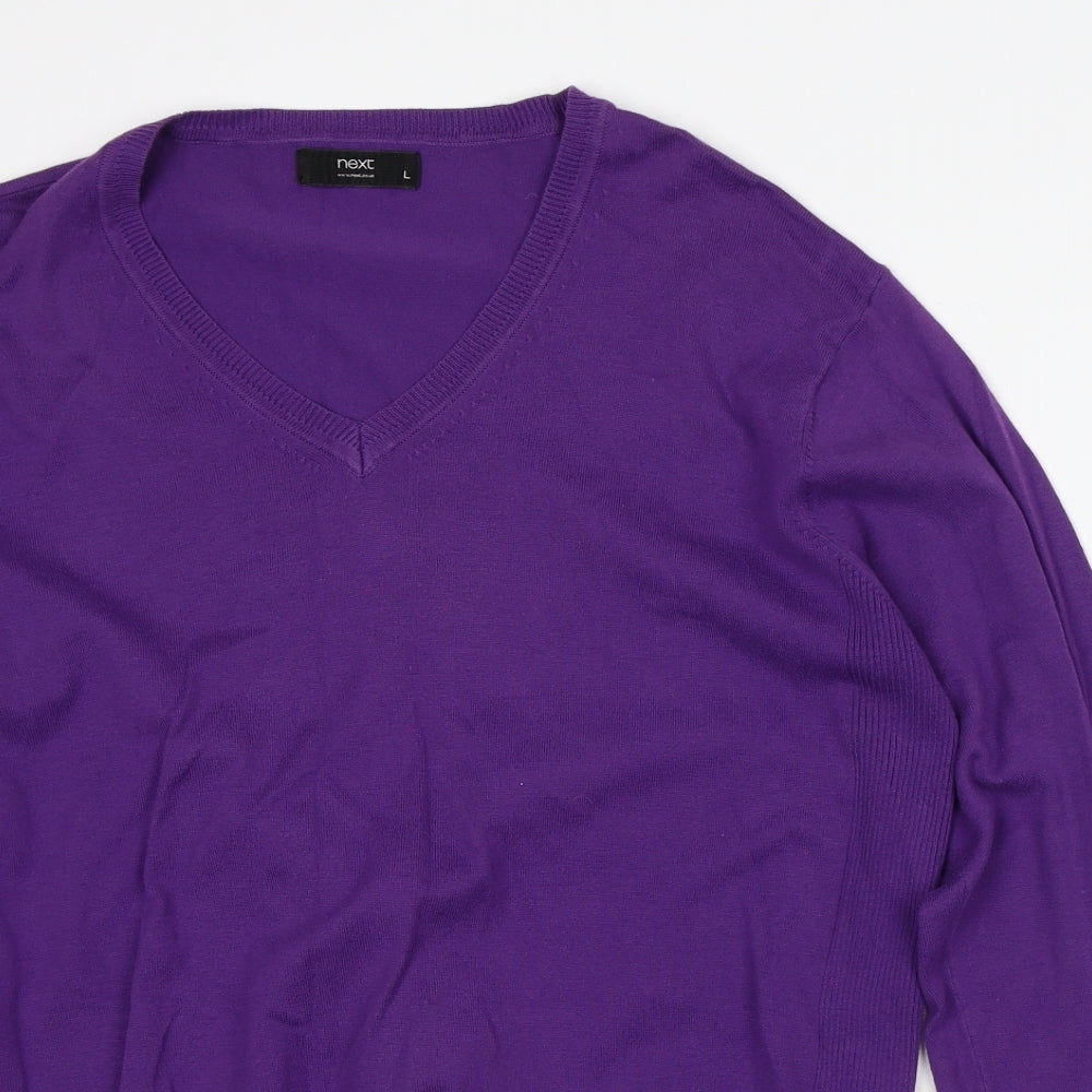 Mens UK Size L NEXT Purple Pullover Sweatshirt