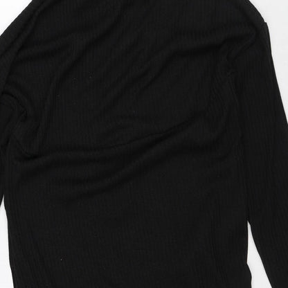 Womens UK Size M Preworn Black Cardigan Jumper