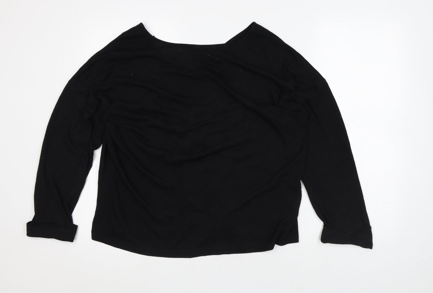 Womens UK Size S Sheilay Black Basic T-Shirt
