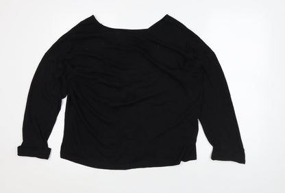 Womens UK Size S Sheilay Black Basic T-Shirt