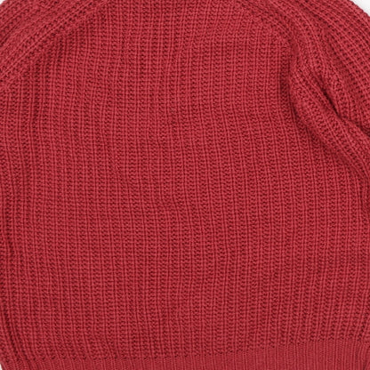 Atmosphere Womens Red Mock Neck Acrylic Pullover Jumper Size 8