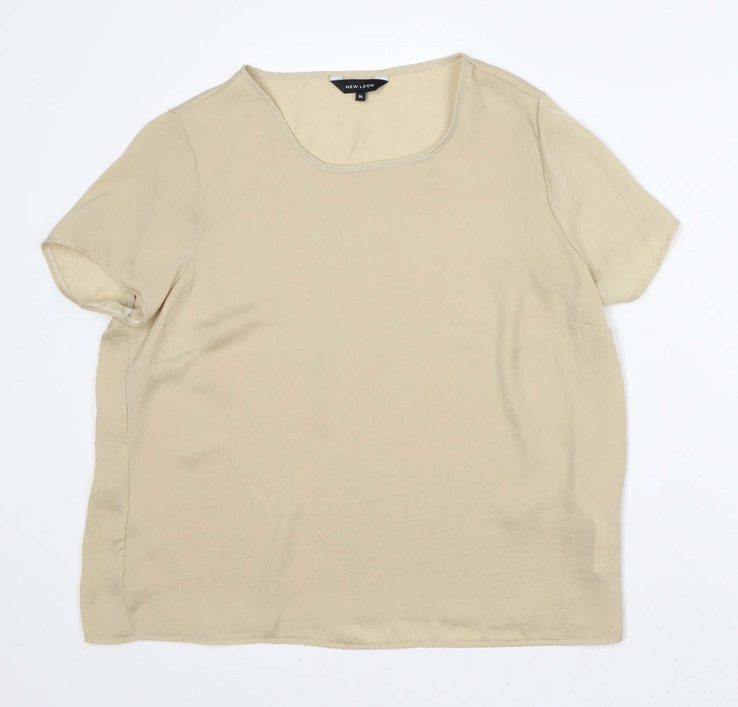 Womens UK Size 14 New Look Brown Basic T-Shirt