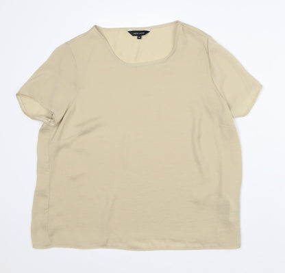 Womens UK Size 14 New Look Brown Basic T-Shirt