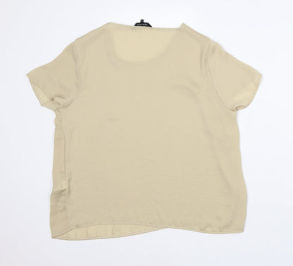 Womens UK Size 14 New Look Brown Basic T-Shirt
