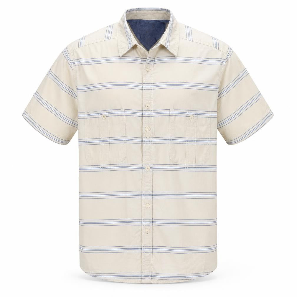 Mens UK Size L NEXT Yellow  Button-Up Short Sleeve Casual Shirt