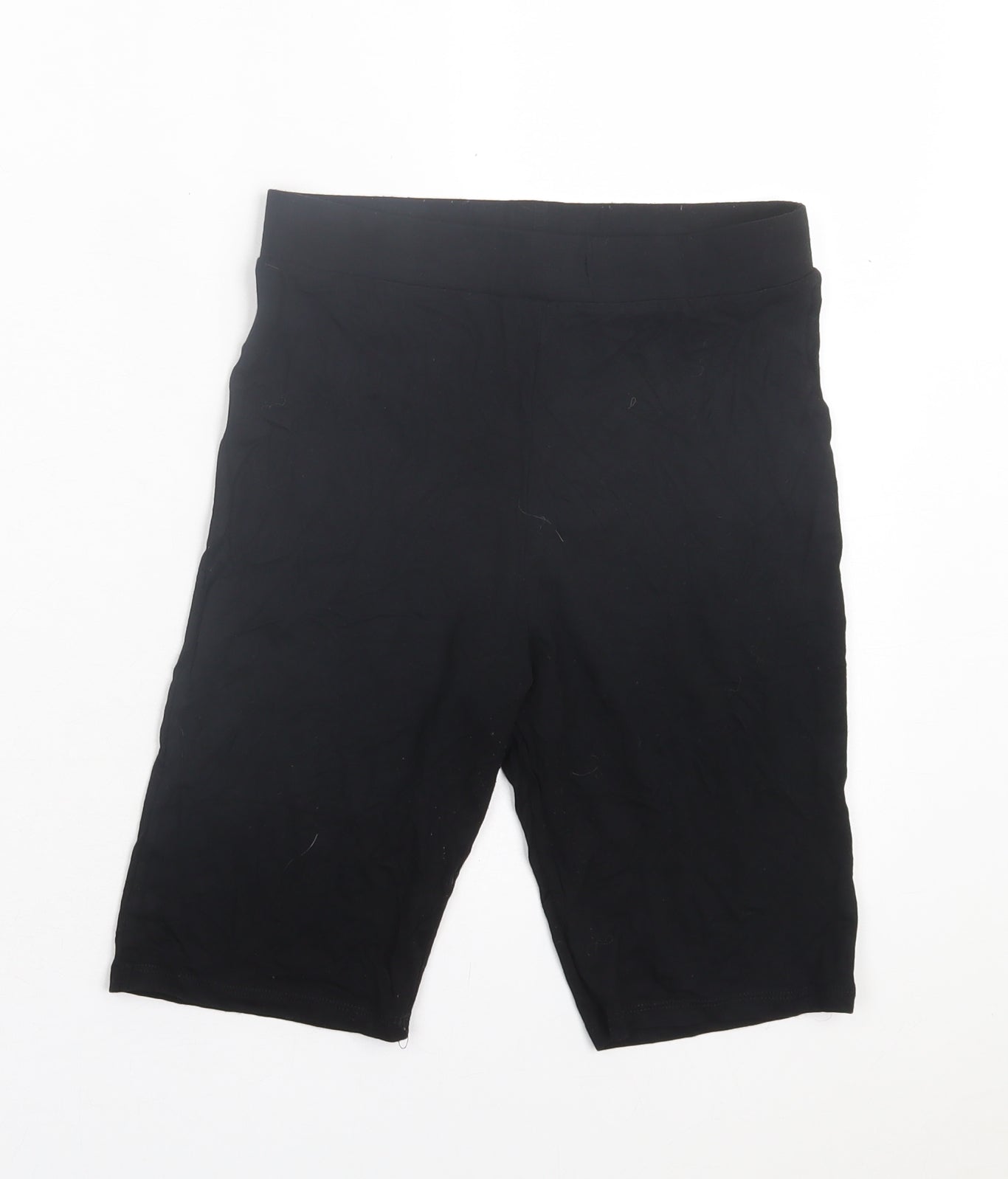 COLLUSION Womens Black Viscose Bermuda Shorts Size 8 L8 in Regular Pull On