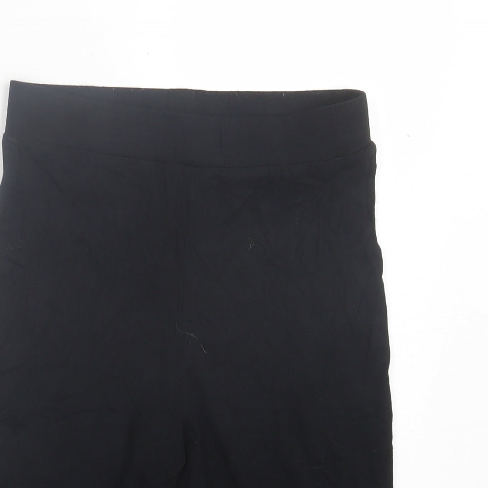 COLLUSION Womens Black Viscose Bermuda Shorts Size 8 L8 in Regular Pull On