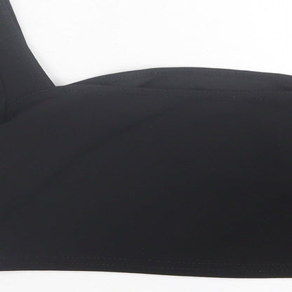 Womens UK Size 6 PRETTYLITTLETHING Black Cropped T-Shirt