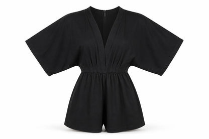 Womens UK Size 4 Topshop One-Piece Black Playsuit
