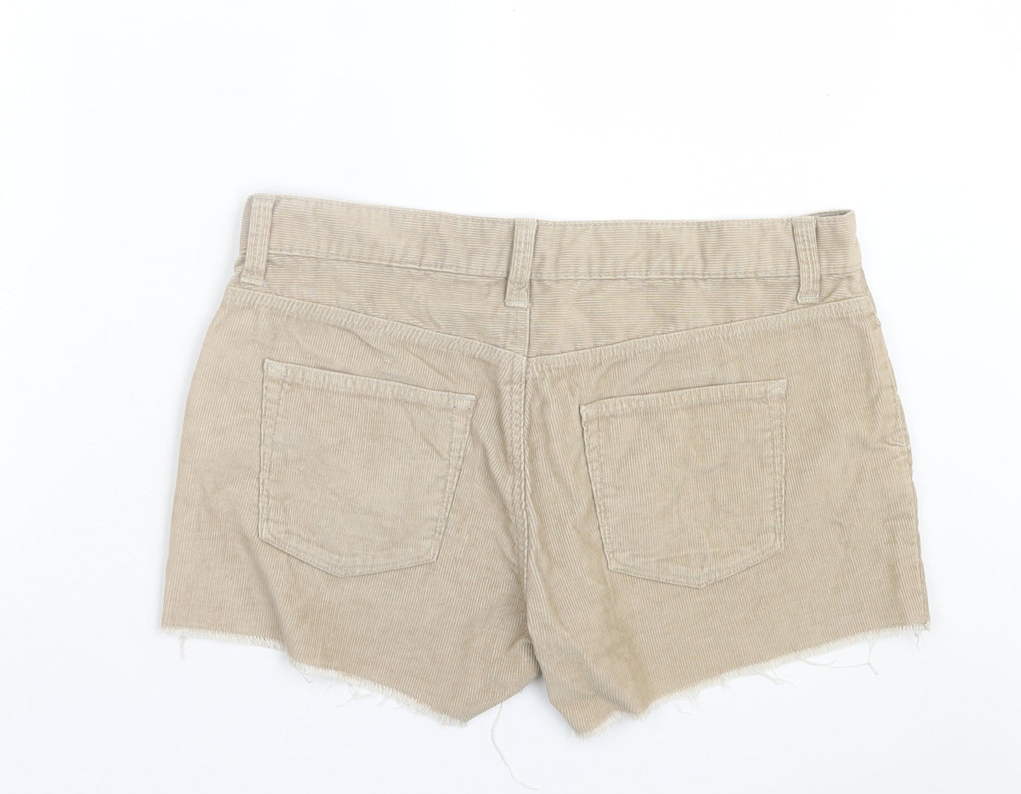 Gap Womens Beige Cotton Boyfriend Shorts Size 29 in L3 in Regular Button