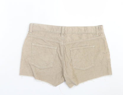 Gap Womens Beige Cotton Boyfriend Shorts Size 29 in L3 in Regular Button