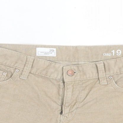 Gap Womens Beige Cotton Boyfriend Shorts Size 29 in L3 in Regular Button