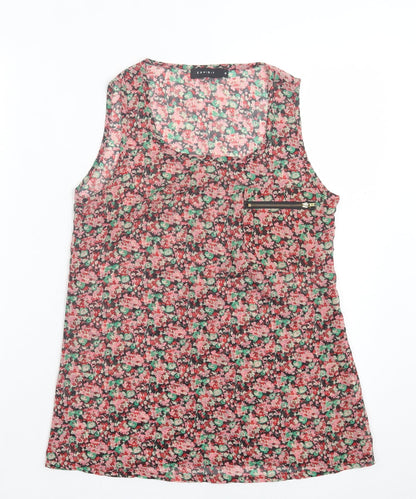 Womens UK Size 8 Exhibit Red Basic Tank