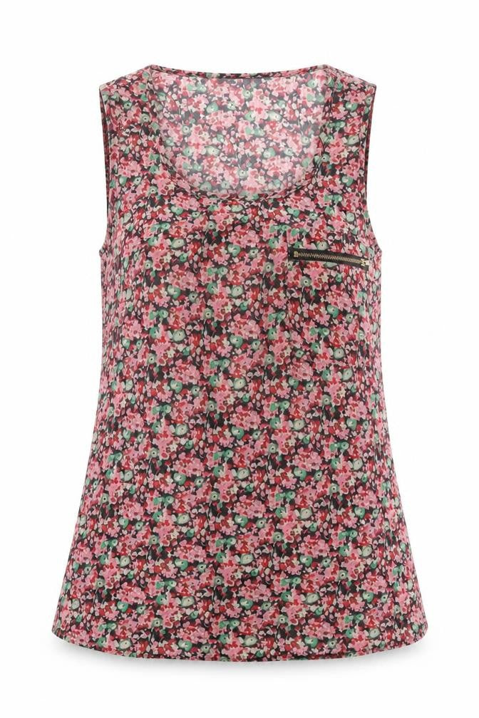 Womens UK Size 8 Exhibit Red Basic Tank