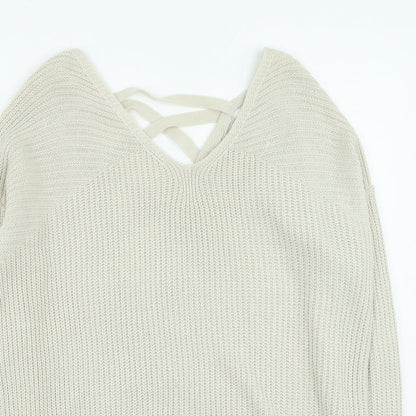 Womens UK Size 8 NEXT Beige Pullover Jumper