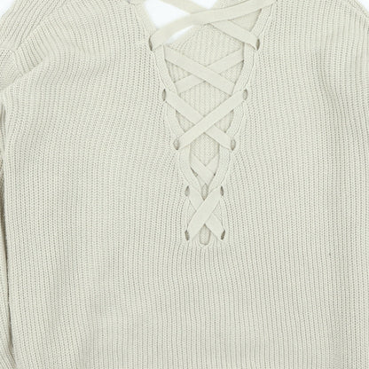 Womens UK Size 8 NEXT Beige Pullover Jumper