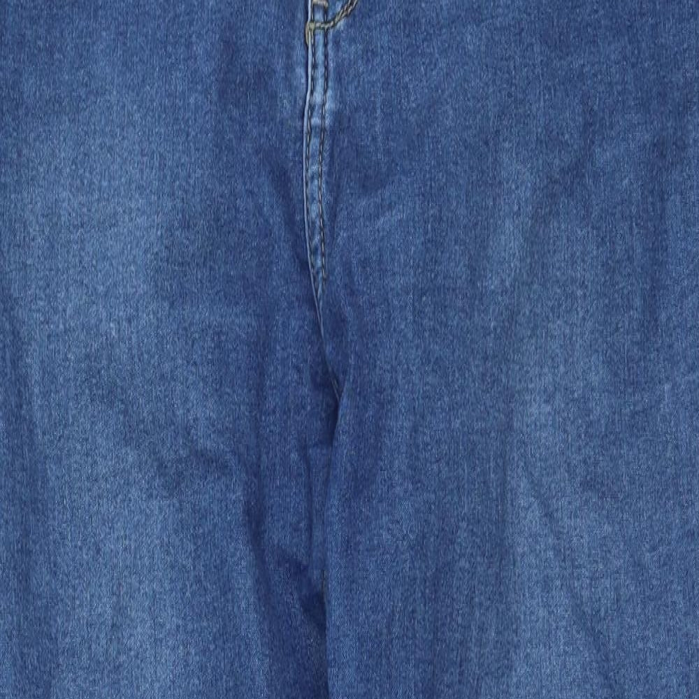 New Look Womens Blue Cotton Straight Jeans Size 10 L29 in Regular