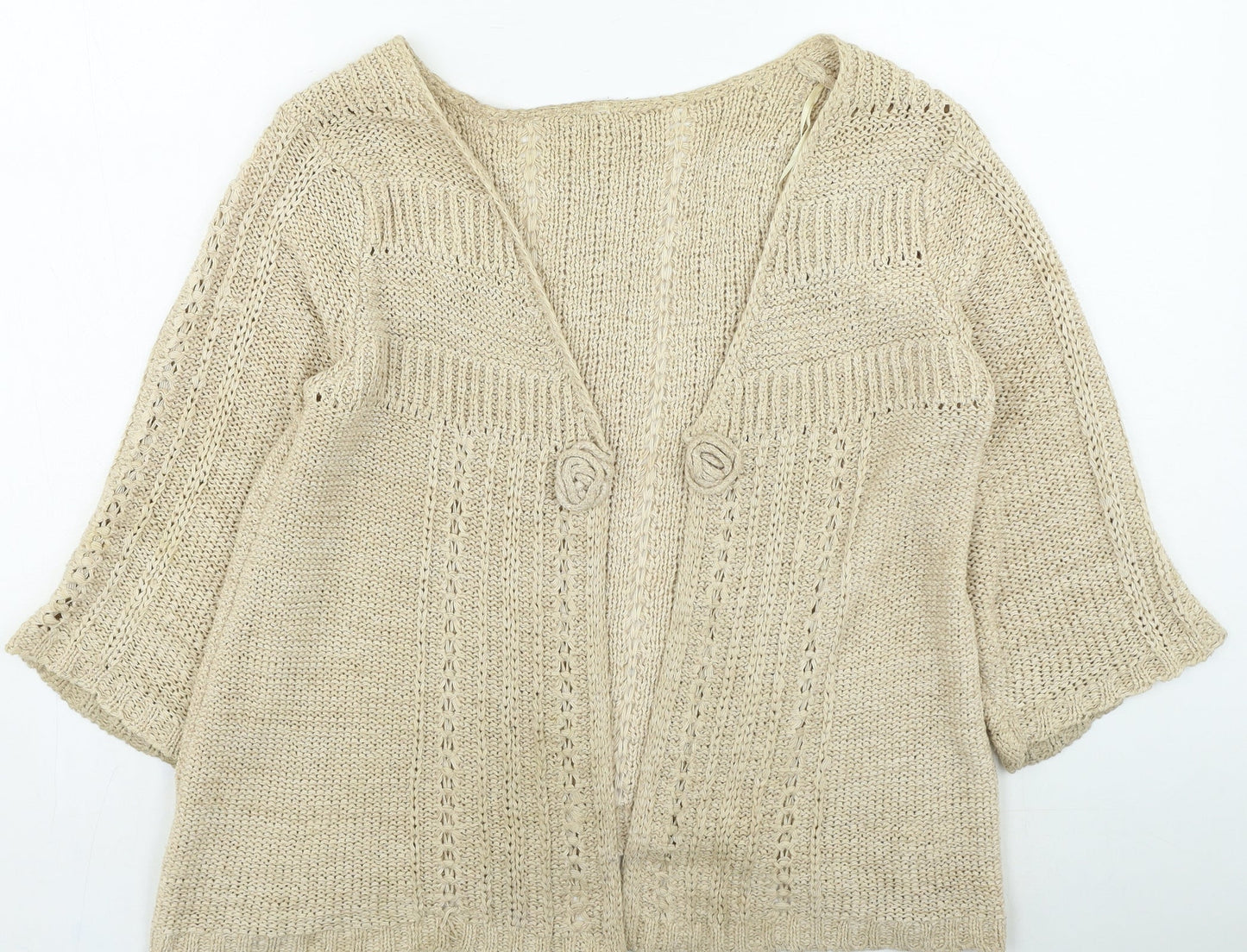 Womens UK Size 14 Evie Brown Cardigan Jumper