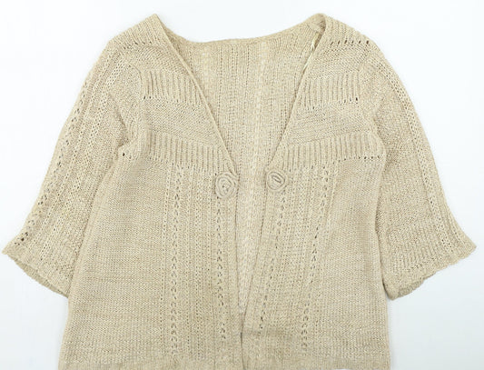 Womens UK Size 14 Evie Brown Cardigan Jumper