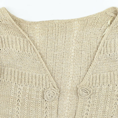 Womens UK Size 14 Evie Brown Cardigan Jumper
