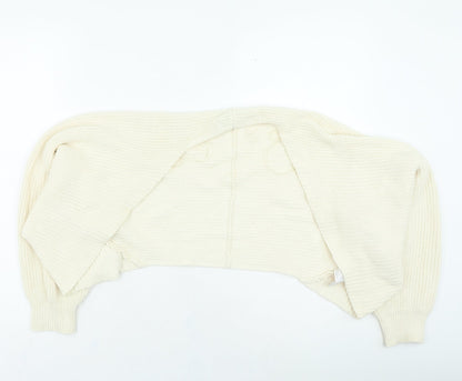 Primark Womens Beige Round Neck Cotton Cardigan Jumper Size S