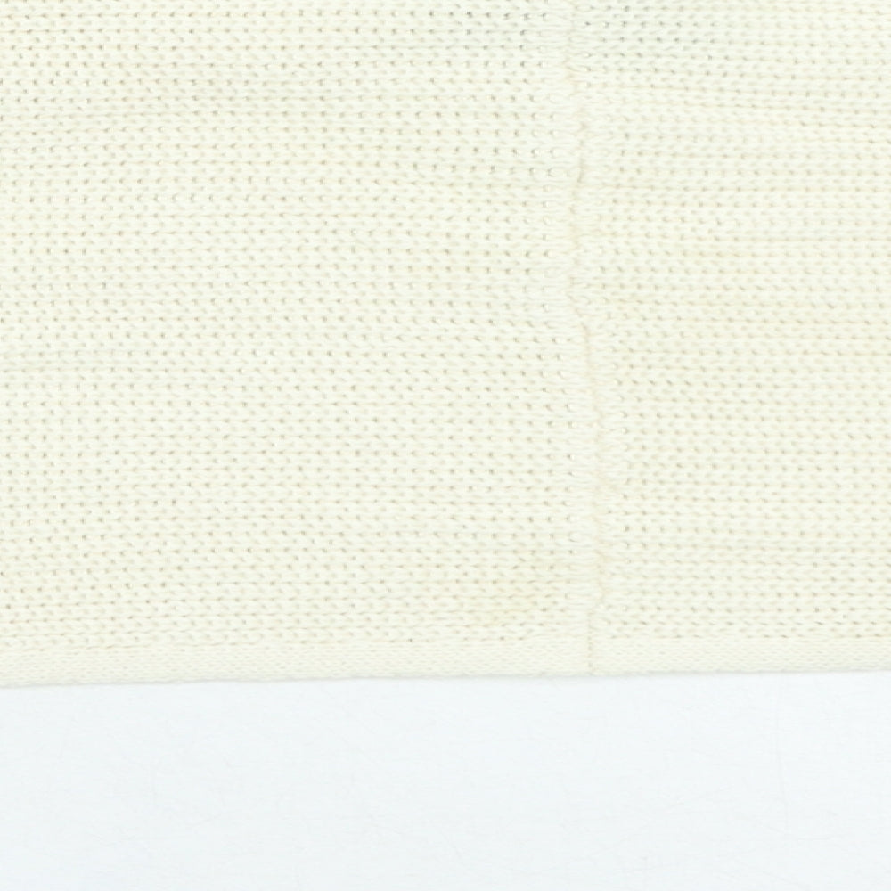 Primark Womens Beige Round Neck Cotton Cardigan Jumper Size S