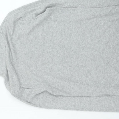 George Womens Grey High Neck Cotton Pullover Jumper Size 12