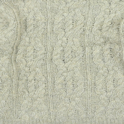 Aphorism Womens Beige Round Neck Acrylic Pullover Jumper Size 10