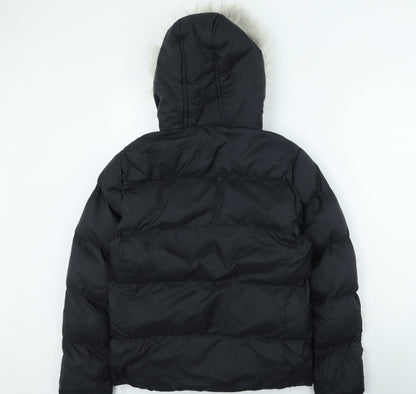 Board Angels Womens Black Puffer Jacket Coat Size 10