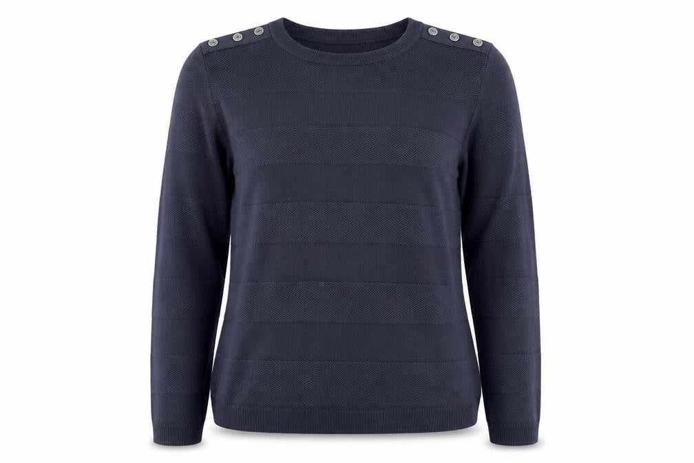 Marks and Spencer Womens Blue Round Neck Acrylic Pullover Jumper Size 12