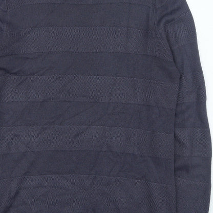 Marks and Spencer Womens Blue Round Neck Acrylic Pullover Jumper Size 12