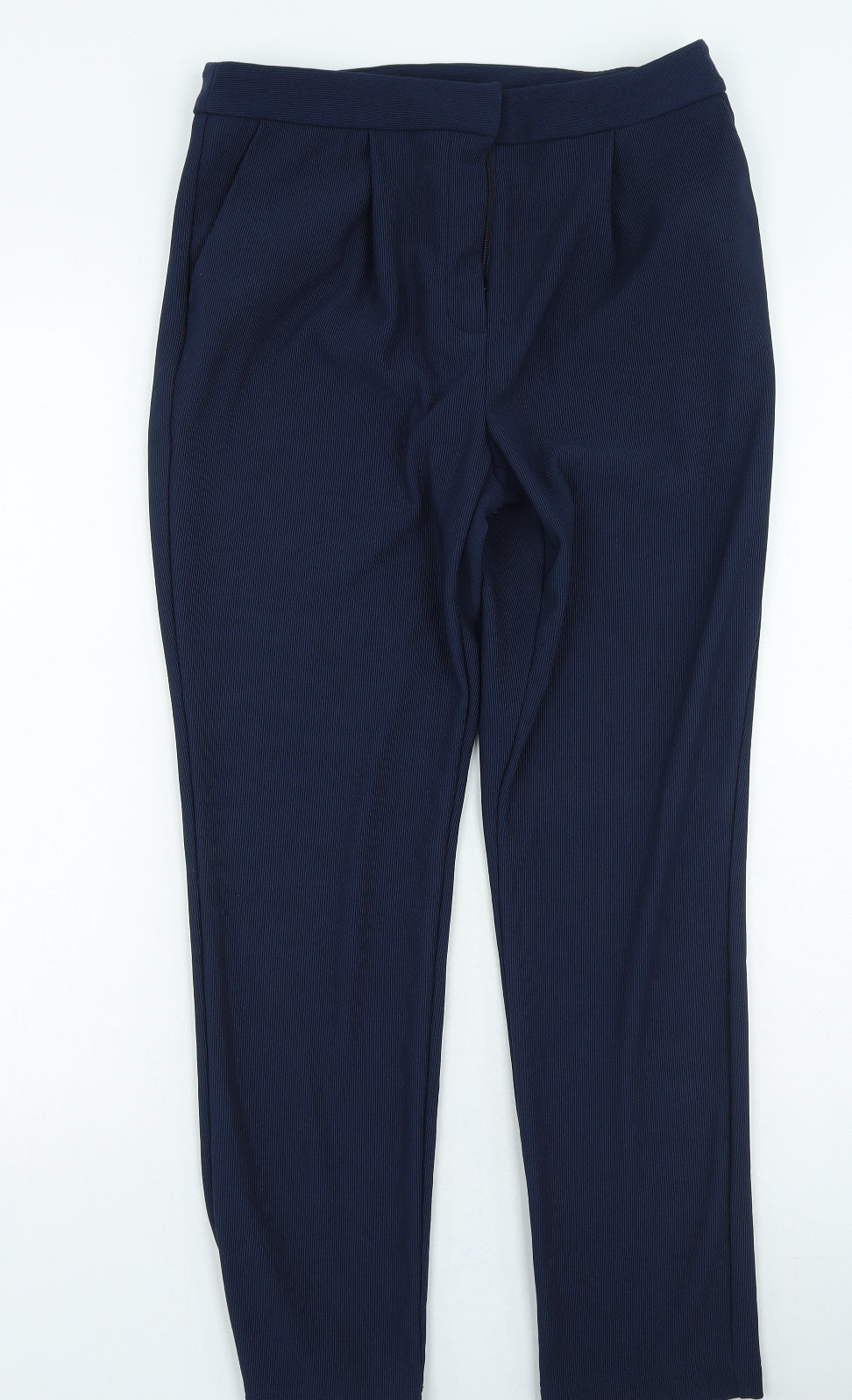 TU Womens Blue Polyester Trousers Size 10 L25 in Regular