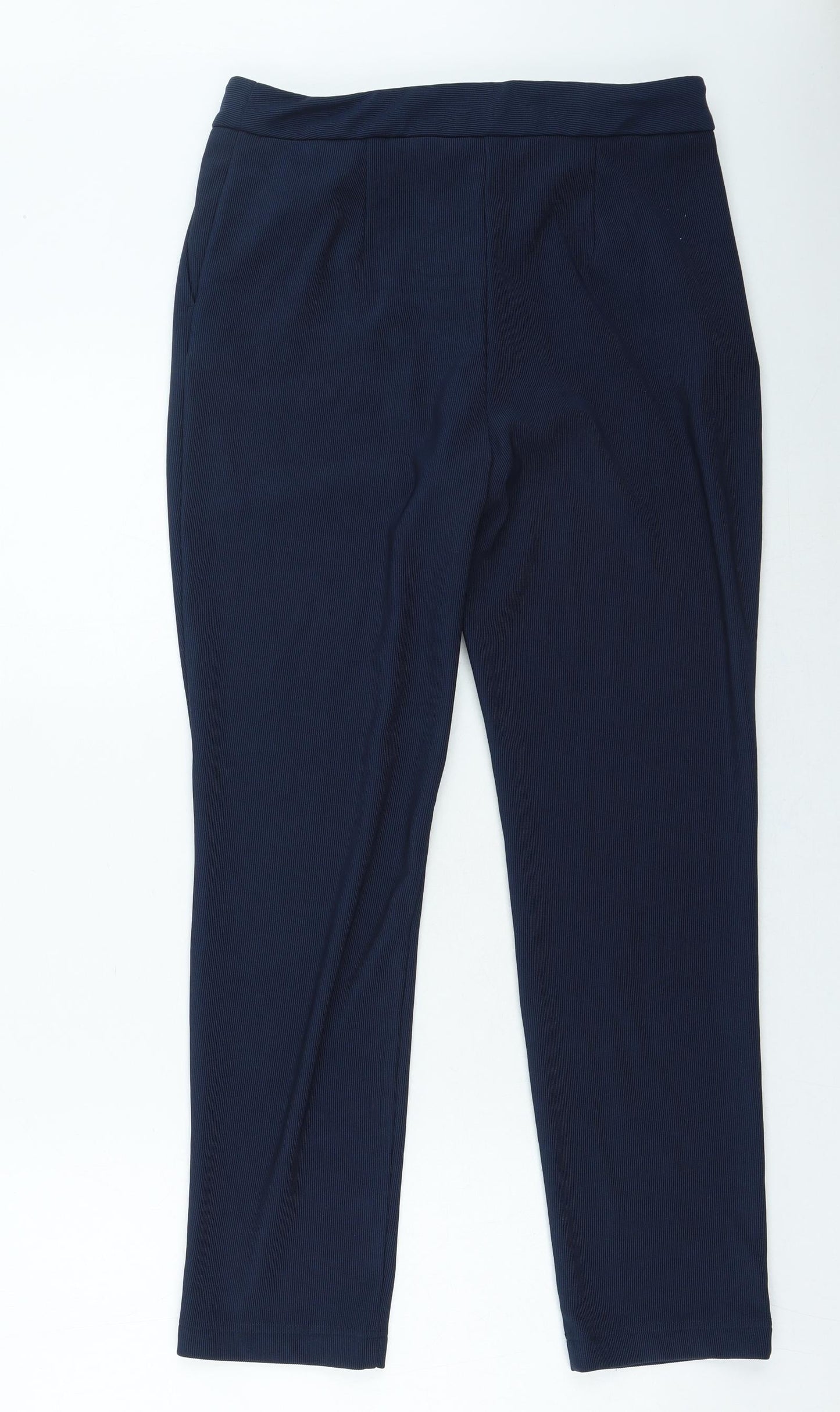 TU Womens Blue Polyester Trousers Size 10 L25 in Regular