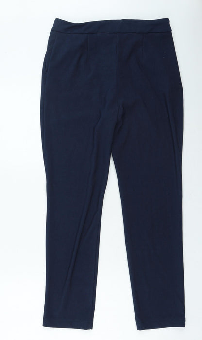 TU Womens Blue Polyester Trousers Size 10 L25 in Regular