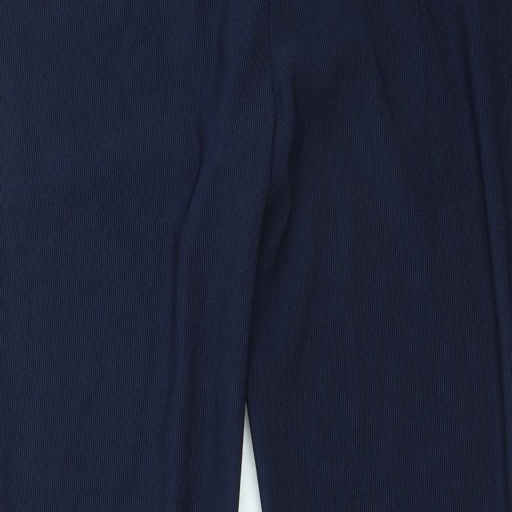 TU Womens Blue Polyester Trousers Size 10 L25 in Regular