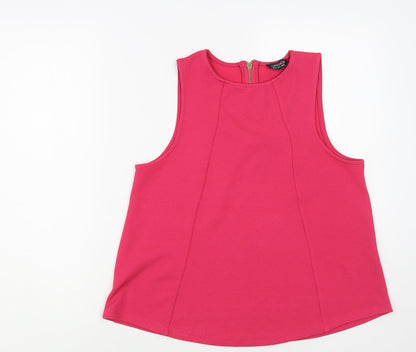 Womens UK Size 12 Topshop Pink Basic Blouse