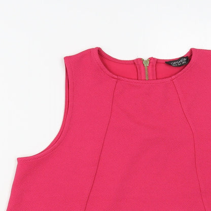 Womens UK Size 12 Topshop Pink Basic Blouse