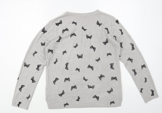 Womens UK Size 12 Marks and Spencer Grey Pullover Jumper