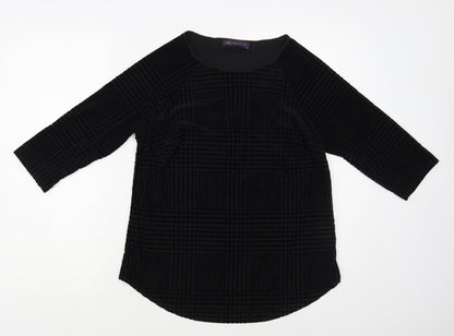 Womens UK Size 12 Marks and Spencer Black Basic Blouse