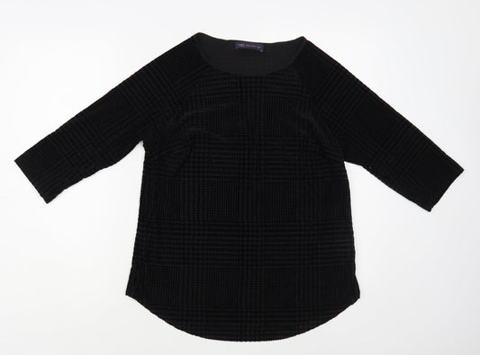 Womens UK Size 12 Marks and Spencer Black Basic Blouse