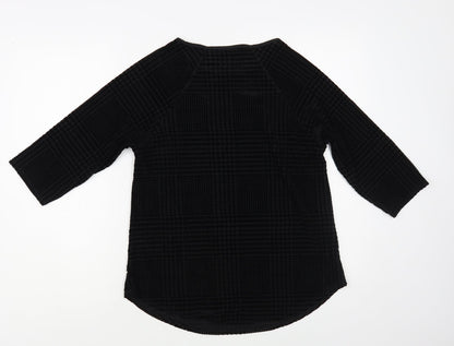 Womens UK Size 12 Marks and Spencer Black Basic Blouse